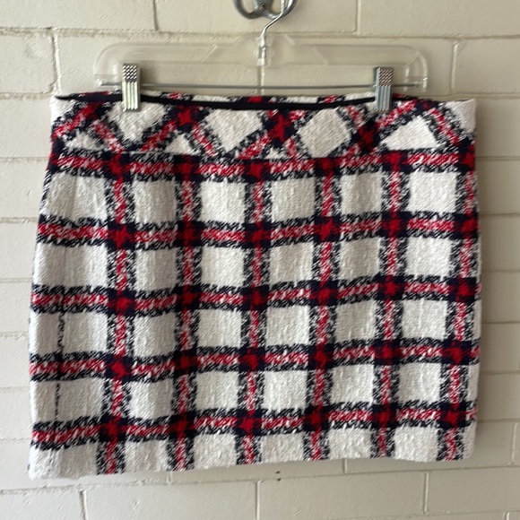 Anthropologie Endless Rose plaid tweed mini skirt - Picture 2 of 11